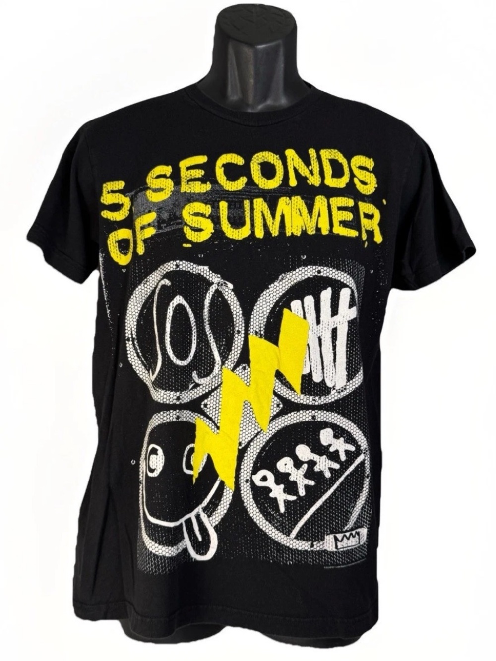 5 Seconds Of Summer Shirt M 2014 Vintage 5SOS Band Tee 100% Cotton Pop Punk Rock